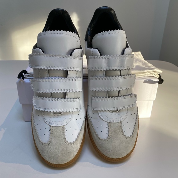 Isabel Marant Beth Sneaker in White/Black/Gum Sole sz 41 New in Box - Picture 9 of 9